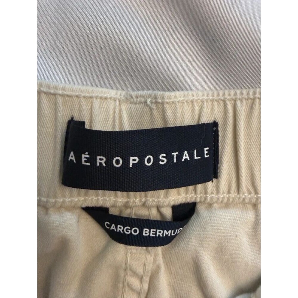 Aéropostale Cargo Bermuda Shorts Size S Cream Beige Utility Shorts - Picture 4 of 7